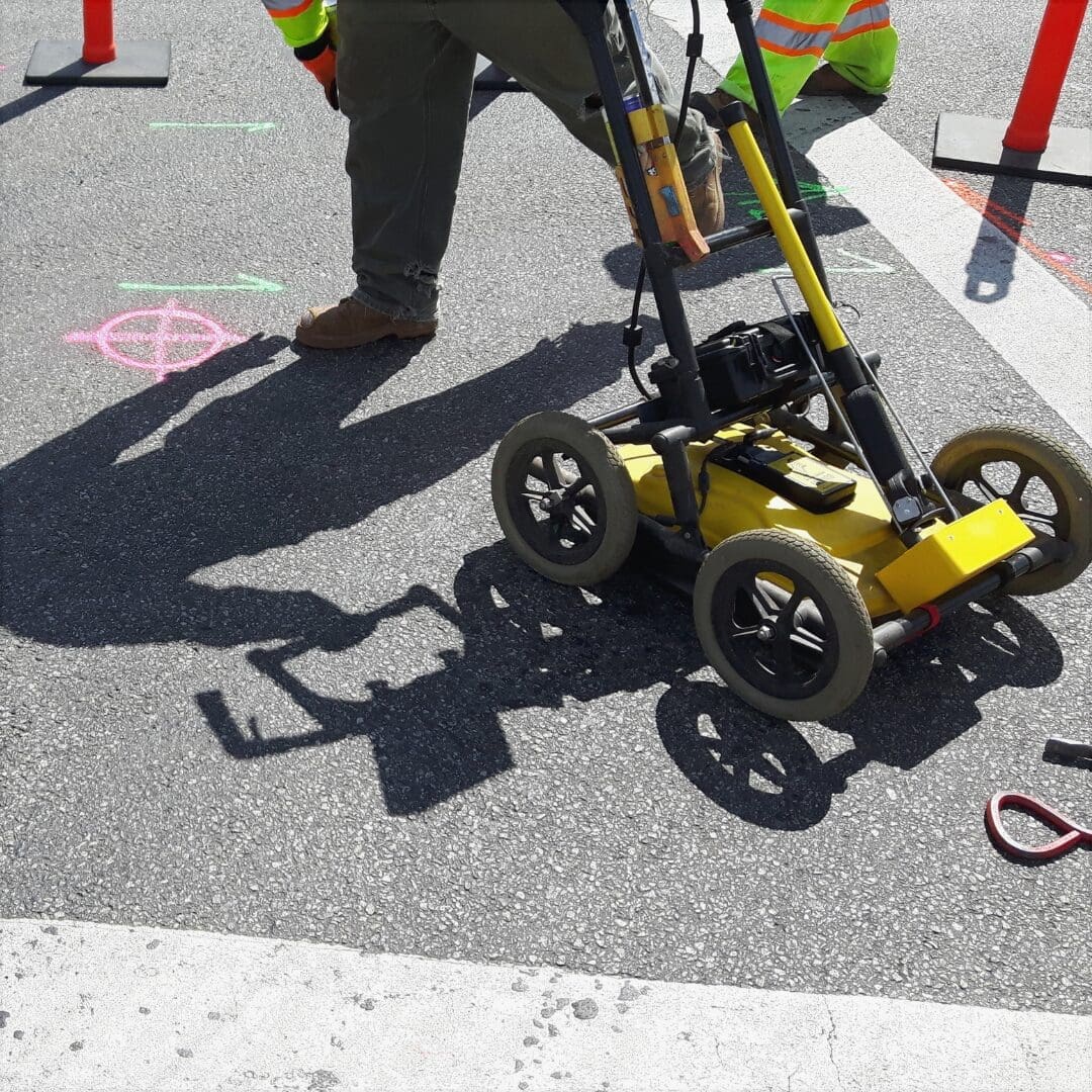 Line and utility locator at work